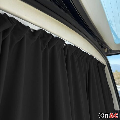 OMAC Trunk Tailgate Curtain fits Mercedes Sprinter Black 2 Privacy Curtains in Kuwait