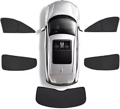 Car Side Window Sunshade for Dodge Journey 2009-2020, Front Rear Full Window UV Protection Sunshield, Breathable Stretchable Privacy Curtains, G/8 Whole Vehicle in Kuwait