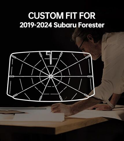 Windshield Sun Shade Umbrella Fit for Subaru Forester 2019-2024, Custom Car Sunshade with 360° Rotating Shaft, Foldable Auto Sun Shield for Front Windshield Block UV Rays in Saudi Arabia