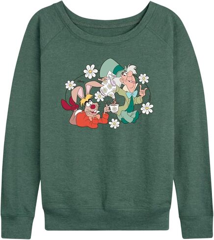 Disney - Alice in Wonderland - Hatter And Hare Daisy - Women's Lightweight French Terry Pullover in Saudi Arabia