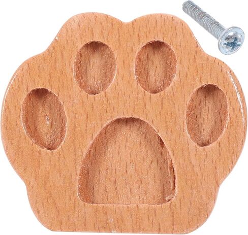 Cartoon Animal Paw Cabinet Door Pull Handle Solid Beech Wood Drawer Knob for Nursery Room Furniture Dresser Decorative Household Cabinet Hardware in Kuwait