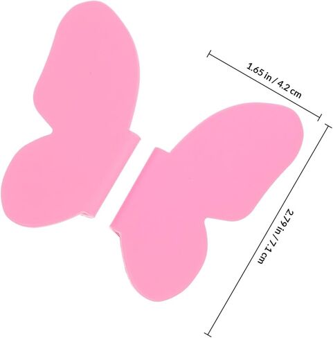 Butterfly Drawer Handles and Wardrobe Knobs for ’ Room Furniture, Pink Decorative Cabinet Pulls with Base, 1 Pair Butterfly Handles for Dresser and Closet Doors in Kuwait