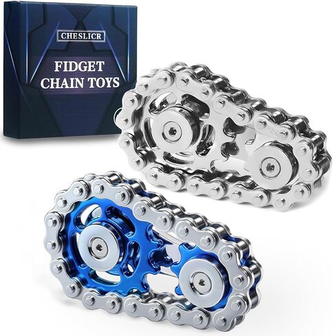 Fidget Toys for Adults Metal Fidget Bike Chain Assemble Fidgets Spinners Toy for Teens Cool Gadgets Desk Office Gift Anxiety Relief Items Stress Tool Sensory Stim Toy for Autism ADHD in Kuwait