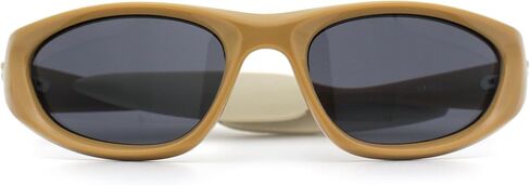 Retro Classy Oval Wrap Around Vintage Sport Soft Arm Tip Plastic Sunglasses in Saudi Arabia