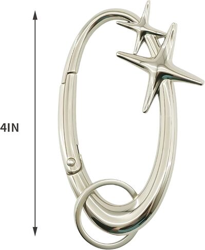 2pcs y2k Large Star Shape Carabiner Set, Cool Belt Loop Clip, Carabiner Keychain for Keys, Car Keys, Bags and Outdoor Gear (4 Inch) in Kuwait