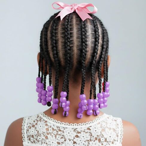 DONNA Kids Glow in The Dark Hair Beads – Squishy, Jellyish Twist 14MM Rubber Beads, Silicone Feeling, Hair Accessories for Kids, Beads Jewelry Making Kit DIY Hair Braiding, ASSORT Color 1PC in Kuwait