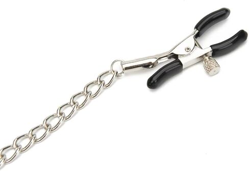 Nipple Clamp with Chains Necklace Non Piercing Adjustable Pressure Stainless Steel Ring for Women Body Jewelry in Saudi Arabia