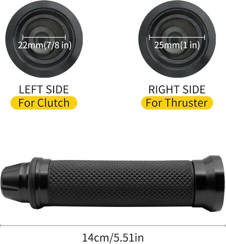 22mm Throttle Compatibility for Scooter ATV GY6,Throttle Assembly Set - 7/8" Handlebar Grips with 22mm Twist Throttle Cable in Kuwait