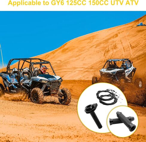 22mm Throttle Compatibility for Scooter ATV GY6,Throttle Assembly Set - 7/8" Handlebar Grips with 22mm Twist Throttle Cable in Kuwait