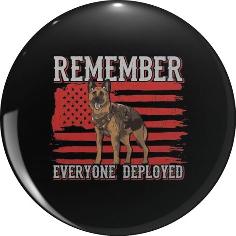 Military Dog Service Red Friday Remember Everyone Deployed Support Pin Lapel Pin Brooch Steel Pins Badge 0.75" in Kuwait