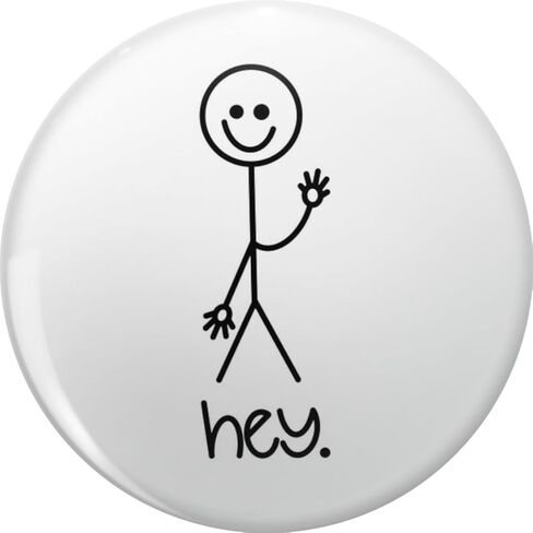 hey stick figure Pin Lapel Pin Cute Brooch Pins Badges 0.75" in Kuwait