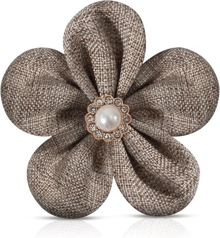 2.2 Inches Elegant Pearl Flower Brooches for Women Stylish Brooch with Hair Clip & Lapel Pins for Clothes in Saudi Arabia