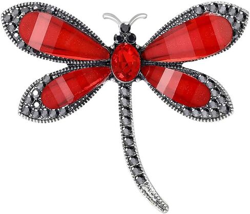 Dragonfly Resin Brooch Lapel Pins for Women Girls Cute Elegant Animals Brooches for Dresses Suit Hat Bag Fashion Trendy Jewelry Ceremony Banquet Decoration in Saudi Arabia