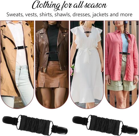 Sweater Clips Back Cinch Waist Cincher Clip Dress Clips Vintage Back Shawl Cardigan Collar Clip to Tighten Dress Pant Waist Tightener Shirt Brooch for Women Clothing(2Pcs) in Kuwait