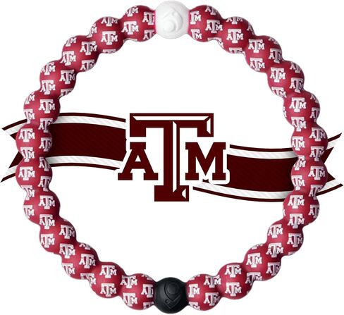 Lokai Collegiate Silicone Beaded Bracelet for Women & Men, Texas A&M University - Medium, 6.5 Inch Circumference - Silicone Jewelry Fashion Bracelet Slides-On for Comfortable Fit in Saudi Arabia