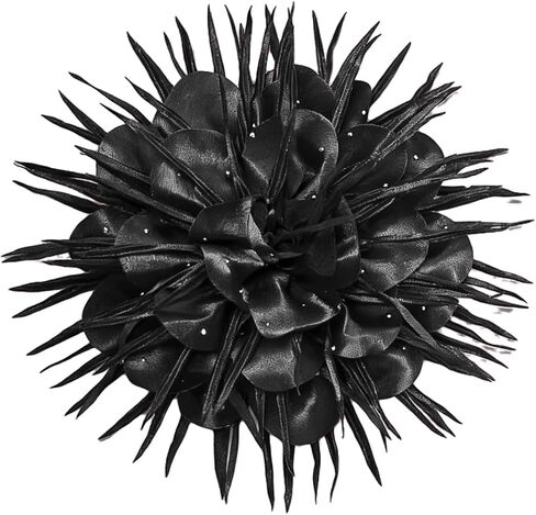 Large Flower Brooch Pin for Women Red Blue Black Purple Pink Flowers Brooch Pin Hair Clip Lapel Pins Valentine Pin Trendy Party Dress Accessories Jewelry in Kuwait