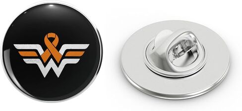 Multiple Sclerosis (MS) Orange Awareness Ribbon Metal Lapel Hat Pin Te Tack Pinback 0.75" in Kuwait