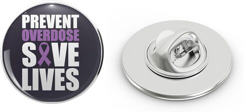Prevent Overdose Save Lives Opioid Awareness Metal Lapel Hat Pin Te Tack Pinback 0.75" in Kuwait