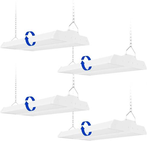 JTT LED أضواء متجر خطية 150W، 21000LM 360 درجة قابل للتعديل 1.35FT أدى أضواء خليج عالية 5000K ضوء النهار 120-277V، ضوء المرآب لمتجر ورشة عمل مخزن تجاري سوبر ماركت مستودع الطابق السفلي، 4 حزمة ETL in Kuwait