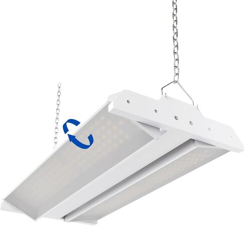 JTT LED أضواء متجر خطية 150W، 21000LM 360 درجة قابل للتعديل 1.35FT أدى أضواء خليج عالية 5000K ضوء النهار 120-277V، ضوء المرآب لمتجر ورشة عمل مخزن تجاري سوبر ماركت مستودع الطابق السفلي، 4 حزمة ETL in Kuwait