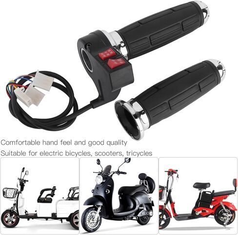 KIMISS Electric Bike Throttle Grip with Forward and Reverse Gear for 3 Speed Control Throttle Handle Grips Electric Bicycle Accessories 1 Pair in Saudi Arabia