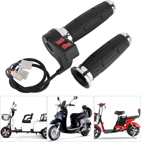 KIMISS Electric Bike Throttle Grip with Forward and Reverse Gear for 3 Speed Control Throttle Handle Grips Electric Bicycle Accessories 1 Pair in Saudi Arabia