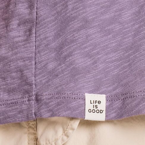Life is Good. Women's Crafty Flower Slub Easy Fit Tank, Dusk Purple in Saudi Arabia