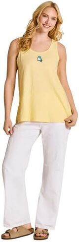 Life is Good. Women's Bluebird Small Slub Easy Fit Tank, Sandy Yellow in Saudi Arabia