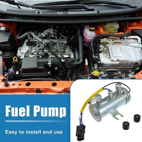 X AUTOHAUX 1 Set 24V Universal Auto Electric Fuel Pump Replacement Durable Silver Tone in Saudi Arabia