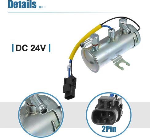 X AUTOHAUX 1 Set 24V Universal Auto Electric Fuel Pump Replacement Durable Silver Tone in Saudi Arabia