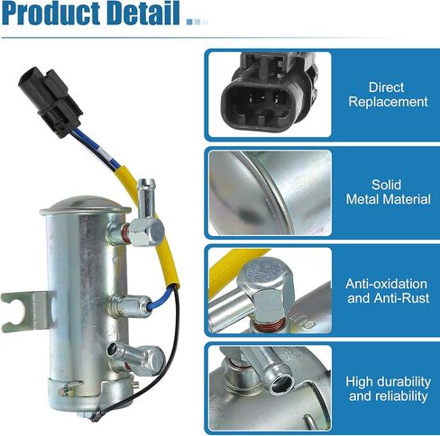 X AUTOHAUX 1 Set 24V Universal Auto Electric Fuel Pump Replacement Durable Silver Tone in Saudi Arabia