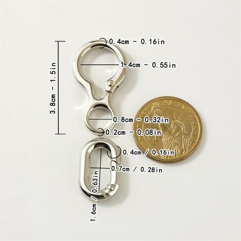 Keychain Key Clips Metal Key Ring Key Chain Rings Keyring for Home Car Key Organizer 2pcs in Saudi Arabia
