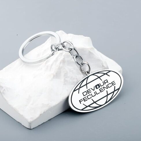 SEIRAA Devour Feculence Key Chain Mr Milchick Gifts Macrodata Refinement Gifts Innie Outie Keyring in Saudi Arabia