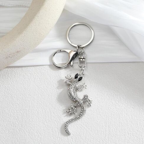 Lizard Keychain Gecko Keychain Crystal Bag Charm Reptile Gifts Crystal Gifts for Women Friends Coworker Reptile Lovers in Kuwait