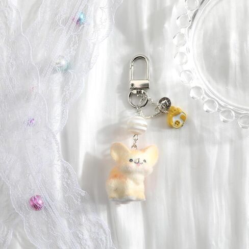 Animal Keychain Beaded Keychain Y2K Accessories Penguin Sea Otter Fox Dog Gifts for Women Birthday Christmas in Saudi Arabia