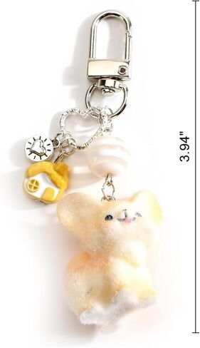 Animal Keychain Beaded Keychain Y2K Accessories Penguin Sea Otter Fox Dog Gifts for Women Birthday Christmas in Saudi Arabia