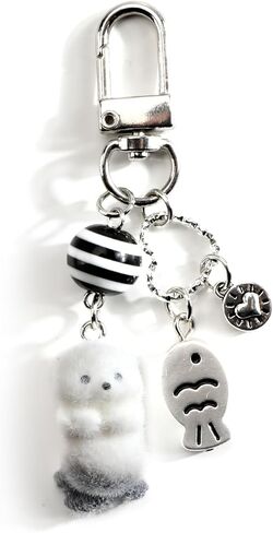 Animal Keychain Beaded Keychain Y2K Accessories Penguin Sea Otter Fox Dog Gifts for Women Birthday Christmas in Saudi Arabia