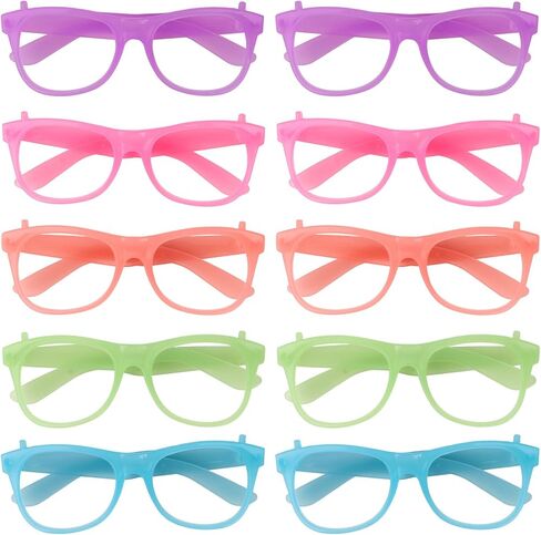 Glasses Frames Set - 10 Pcs Assorted Bright Color Eyeglass Frames Adults(No Lenses) in Kuwait