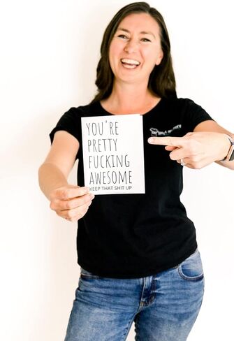 Oh Shirt and More LLC You're Pretty Fucking Awesome, Funny Thank you Card with envelope, Funny Sarcastic Encourage Thanks Greeting Card in Saudi Arabia