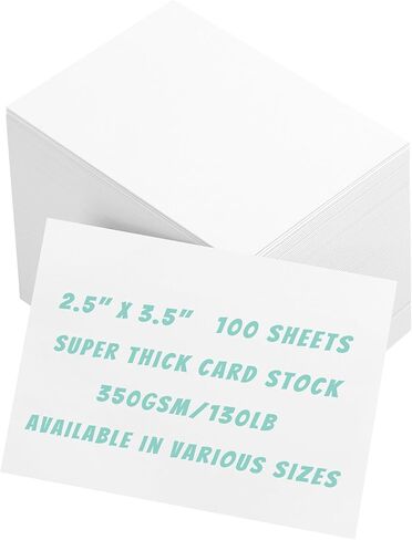 100 Sheets White Cardstock Paper, 8.5"x11" 350gsm/130lb Heavy Weight Blank Card Stock, Thick Cover Stock Paper for Scrapbooking, Crafts, DIY Cards, Printing, Drawing UAP36AWH100 in Saudi Arabia