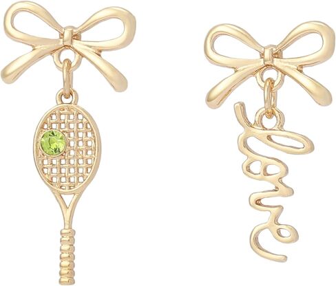 Betsey Johnson Jewelry Women's Tennis Racquet Love Mismatch Earrings in Saudi Arabia
