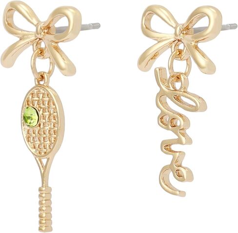 Betsey Johnson Jewelry Women's Tennis Racquet Love Mismatch Earrings in Saudi Arabia