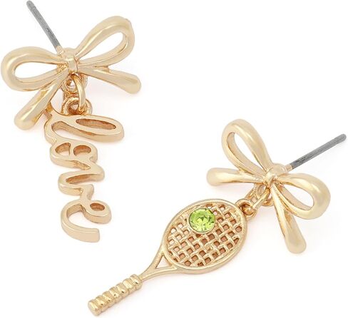 Betsey Johnson Jewelry Women's Tennis Racquet Love Mismatch Earrings in Saudi Arabia