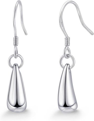 925 Sterling Silver Teardrop Dangle Earrings for Women, Tiny Minimalist Silver Drop Dangle Earrings Trendy for Women Hypoallergenic Small Tear Drop Jewelry Gifts in Kuwait