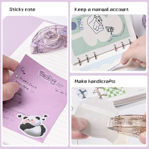 Double Sided Tape Roller, Adhesive Scrapbook Glue Tape Runner Roller for Scrapbooking,Wrapping, School, 8mm,2pcs in Saudi Arabia