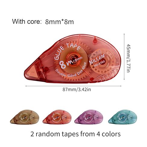 Double Sided Tape Roller, Adhesive Scrapbook Glue Tape Runner Roller for Scrapbooking,Wrapping, School, 8mm,2pcs in Saudi Arabia