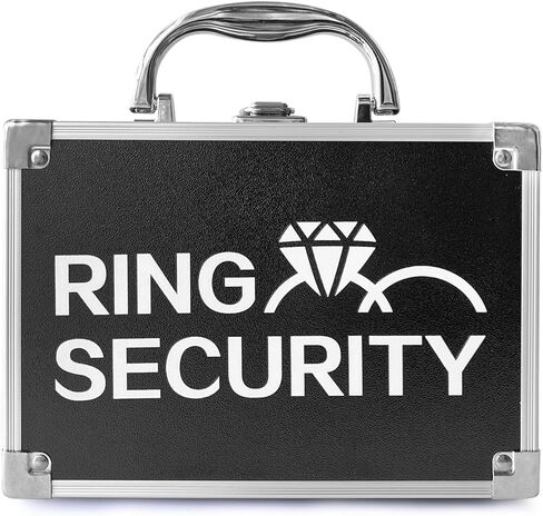 Wedding Ring Security Box for Young Boys, Portable Buckle Closured Security Briefcase with Padded Pillow Lining, Ring Bearer Gifts for Ceremony Proposal 7.9 x 5.5 x 3.5 inch in Kuwait