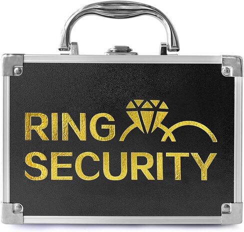 Wedding Ring Security Box for Young Boys, Portable Buckle Closured Security Briefcase with Padded Pillow Lining, Ring Bearer Gifts for Ceremony Proposal 7.9 x 5.5 x 3.5 inch in Saudi Arabia
