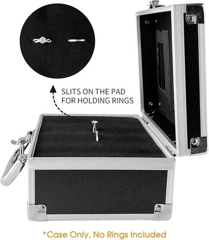 Wedding Ring Security Box for Young Boys, Portable Buckle Closured Security Briefcase with Padded Pillow Lining, Ring Bearer Gifts for Ceremony Proposal 7.9 x 5.5 x 3.5 inch in Saudi Arabia