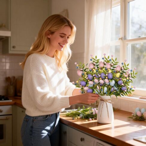 70 قطعة ديكور من سيقان الأوكالبتوس الاصطناعية المختلطة، سيقان الأوكالبتوس الخضراء المزيفة لباقة الزفاف، زينة نباتية خضراء صناعية in Kuwait